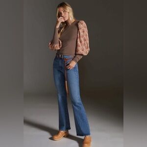 Bl-nk Anthropologie Puff-Sleeve Sweater Sz Small